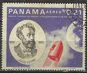 Panama #474D  1966  "Julio Verne - De la tierra a la luna"