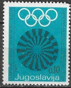 Yugoslavia #RA40 1971 Nueva (Hinged) "Pro participación en las Olimpiadas de Munich"