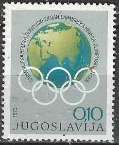 Yugoslavia #RA44 1973 Nueva LH "Pro comité Olímpico de Yugoslavia"