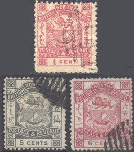 Borneo Septentrional #35 y #40 - 41 1887