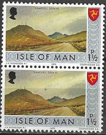 Isla de Man #14  1973 Par Nueva  NH