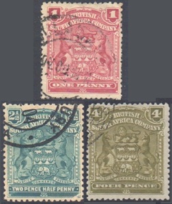 Rodesia #60, #62 y #64   1898