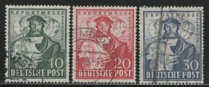 Alemania #662 - 664 1949 serie completa "Herman Hildebrant Wedigh"