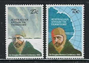 Territorio Antártico Australiano  #L53 - L54 1982  Serie completa  Nuevas NH
