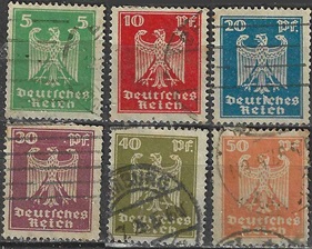 Alemania #331 - 336 1927