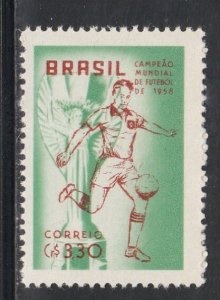 Brasil #887 1959 Nueva NH "Brazil campeon en mundial de futbol Suecia 58"