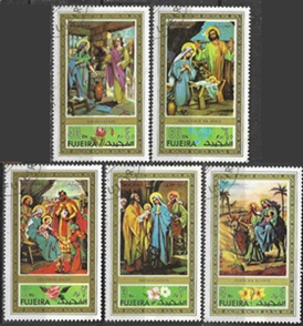 Fujairah   MI#764A -  768A  1971  CTO  "Navidad"