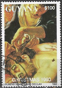 GUYANA  #4241 1993  "Samson y Dalila de Rubens"
