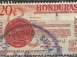 Honduras #C313 1961 "Resolución de la corte internacional de la Haya en la disputa territorial con Nicaragua"
