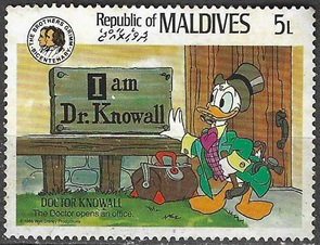 Maldivas #1143 1985  Nueva NH "Bicentenario de los Hermanos Grimm"