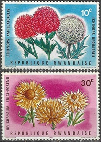 RUANDA #151 y #153  1966  Nuevas (Hinged)