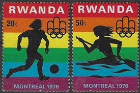RUANDA #762 y #764   1976  Nuevas LH  "Olimpiadas Montreal 76"