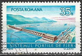 RUMANIA #2187  1970  "Hidroelectrica de la Puerta de Hierro en el Danubio"