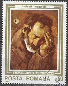 RUMANIA #3620  1990  CTO "El viejo Nicolas por Estefan Luchian"