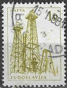 Yugoslavia #840  1966  "Torres petroleras"