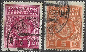 Yugoslavia #J29 y #J31 1932