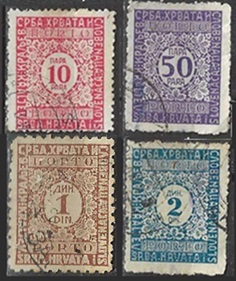 Yugoslavia #J3 y #J5 - #J7 1921