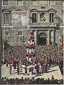 España #1474  1967  Maxicard "Piramide humana en Castellers"