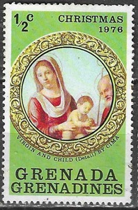GRANADA GRANADINES #197 1976 Nueva NH "Virgen y el Niño, de Cima"