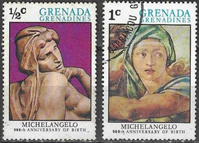 GRANADA GRANADINES #67 - 68  1975  "500 años del nacimiento de Miguel Angel"