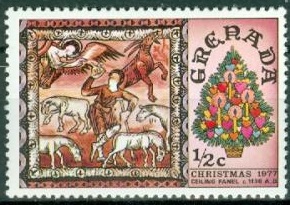 Granada #813 1978  Nuevas  NH  "Frescos en la Iglesia de San Martin en Zillis, Suiza"