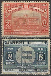 Honduras #337 y #340  1939