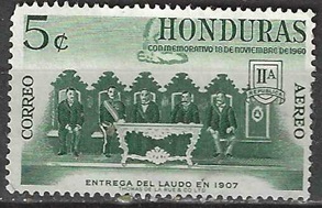 Honduras #C311 1961 "Entrega del laudo a la corte internacional de la Haya"