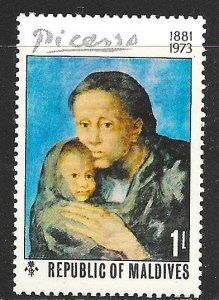 Maldivas  #489  Nueva NH  "Maternidad, por Picasso"