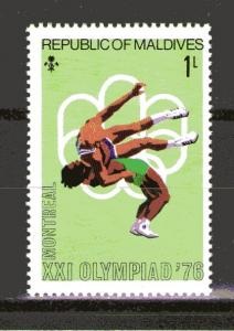 Maldivas  #643  1976  "Olimpiadas Montreal 76"