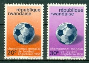 RUANDA #176 - 177   1966  Nuevas NH  "Copa mundial de futbol Inglaterra 66"