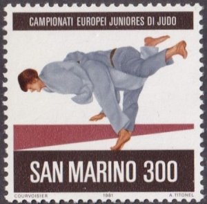 San Marino #1010 1981 Nuevas Campeonato juvenil de judo europeo"