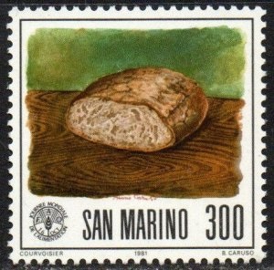 San Marino #1011 1981 Nuevas "Dia mundial de los alimentos"