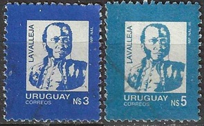 Uruguay  #1194 - 1095  1986 "Gen. Lavalleja"