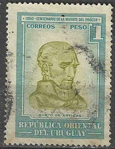 Uruguay  #597  1952  "Busto de Artigas"