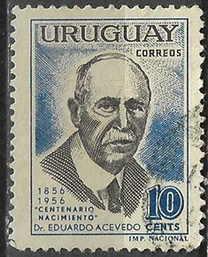 Uruguay  #631  1958  "Eduardo Acevedo, legislador"