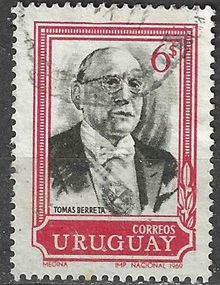 Uruguay  #768  1969 "Tomás Berreta Gandolfo, presidente"