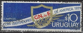 Uruguay  #810  1971  "Club Nacional de Football  campeón de la Copa Libertadores 1971"