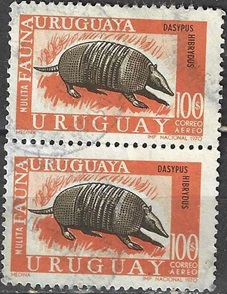 Uruguay  #C365  1970 Par vert. "Armadillo"