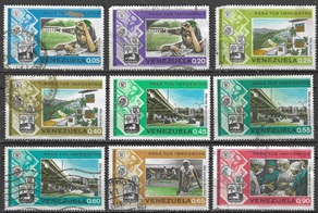 Venezuela  #1066, #1069 - 1070, #1073 - 1074, #1076 - 1078 y #1083  1974  "Pagar impuestos"