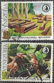 Venezuela  #927 y #C1005   1968  "Conservación de la naturaleza"