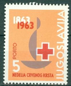 Yugoslavia   #RAJ25 1963  Nueva NH  "Centenario de la Cruz Roja"