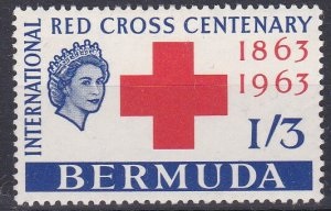 Bermuda #194   1963  Nueva LH  "Centenario de la Cruz Roja"