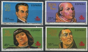 España #B187 - B190  1992  Nuevas  NH "500 Años del descubrimiento de America"