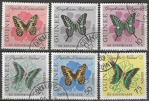Guinea #292, #294, #299 - 300 y #303 - 304 1963