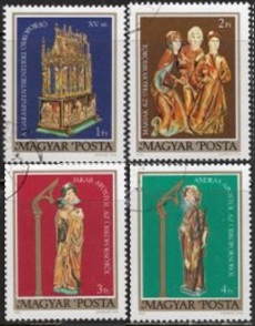 Hungria #2640 - 2643 1980 "Ataúd de Pascua de Garamszentbenedek"
