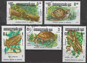 Kampuchea #420, #421 - 423 y #425 1983