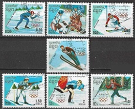 Kampuchea #833 - 839  1988  Serie completa  "Olimpiadas de invierno en Calgary"