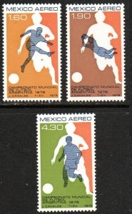 MEXICO #C565 - C567 1978  Serie completa  Nueva  NH "Copa mundial argentina 78"