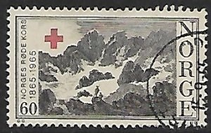 Noruega #473   1965  "Centenario de la Cruz Roja noruega"