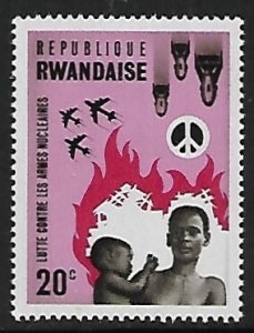 RUANDA #153  1966  Nueva NH  "Campaña contra las armas nucleares"
